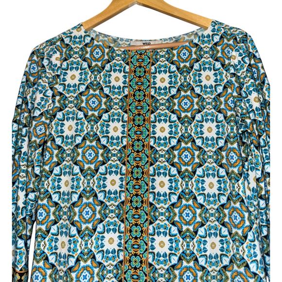 Wisp Retro Mod Shift Dress Women's Size 6 Boho Hippie Stretch Wedding Party - Picture 3 of 7